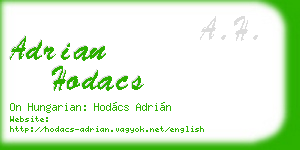 adrian hodacs business card
